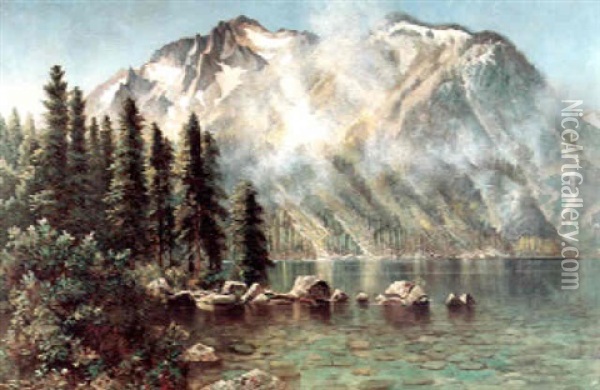 Mount Tallac From Cascade Lake Oil Painting - Edwin Deakin