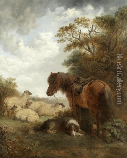 Sheepdog At Rest Oil Painting - Edward Robert Smythe