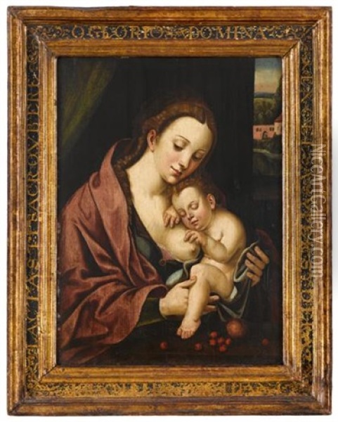 Virgin And Child Oil Painting - Pieter Coecke van Aelst the Elder