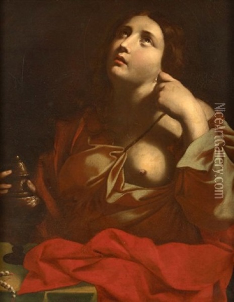 La Madeleine Penitente Oil Painting - Benedetto Gennari the Younger