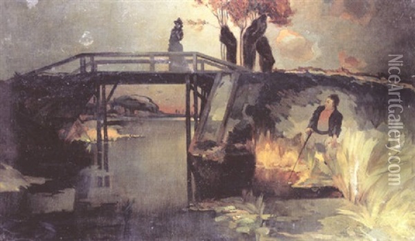Le Pecheur Oil Painting - Georges de Feure