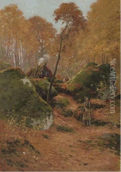 The Elderly Woodcutter Oil Painting - Edward Charles Halle