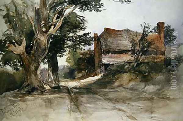 An Old Cottage at Tunbridge Wells 1847 Oil Painting - John Middleton