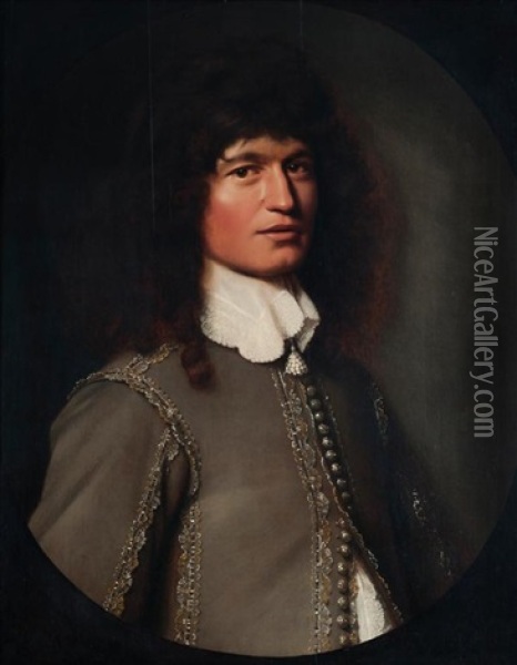 Portrait D'homme Dans Un Ovale Peint Oil Painting - Pieter Nason