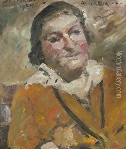 Portrait Der Schriftstellerin Alice Berend Oil Painting - Lovis Corinth