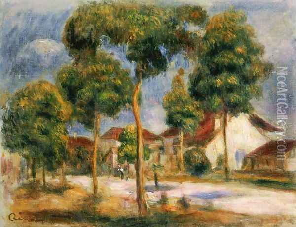 A Sunny Street Oil Painting - Pierre Auguste Renoir