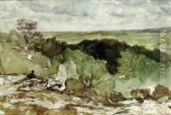 A View Of Mont Ussy In The Forest Of Fontainebleau Oil Painting - Paul Huet
