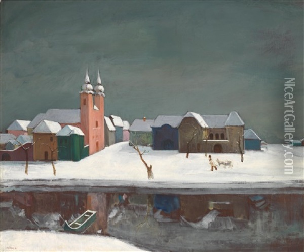 Wintermarchen Oil Painting - Adolf Fenyes
