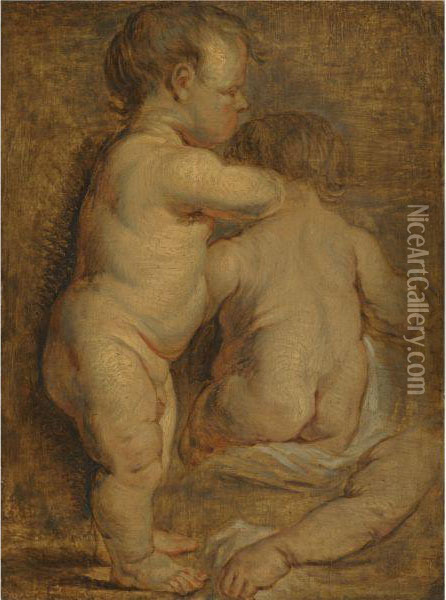 Study For Putti Oil Painting - Sir Anthony Van Dyck