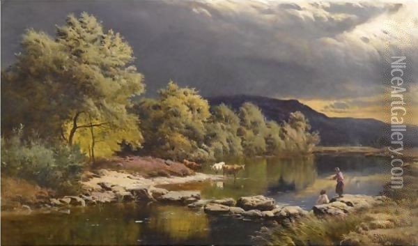 On The Llugwy, North Wales Oil Painting - Sidney Richard Percy