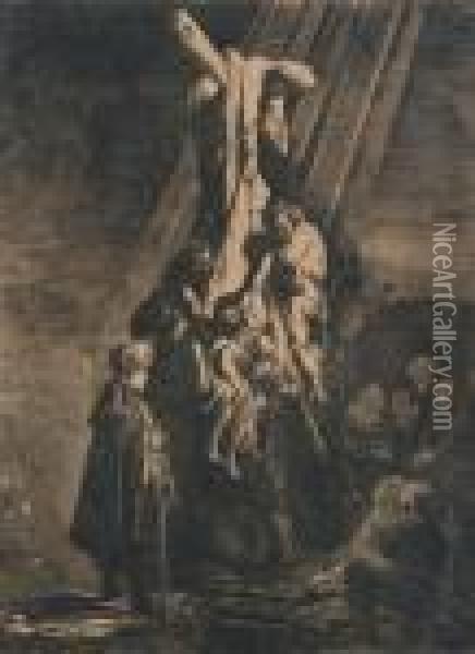 Descente De Croix Oil Painting - Rembrandt Van Rijn