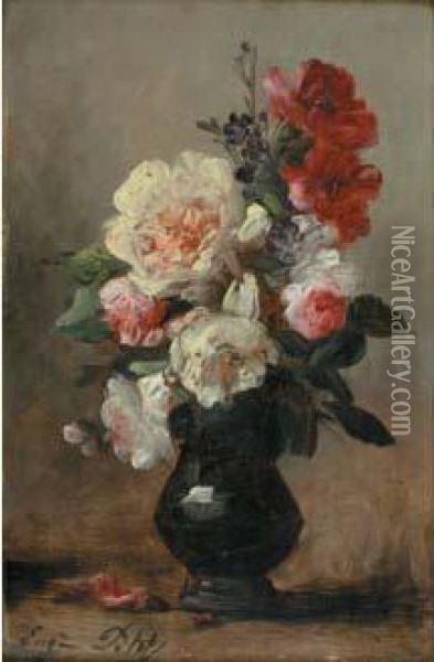 Bouquet Oil Painting - Eugene Petit