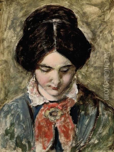 The Crochet Worker Oil Painting - William Etty