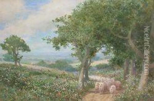 The Return Of The Flock Oil Painting - Alexander Young