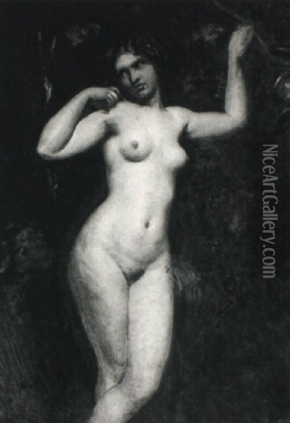 Eve With The Forbidden Fruit Oil Painting - William Etty