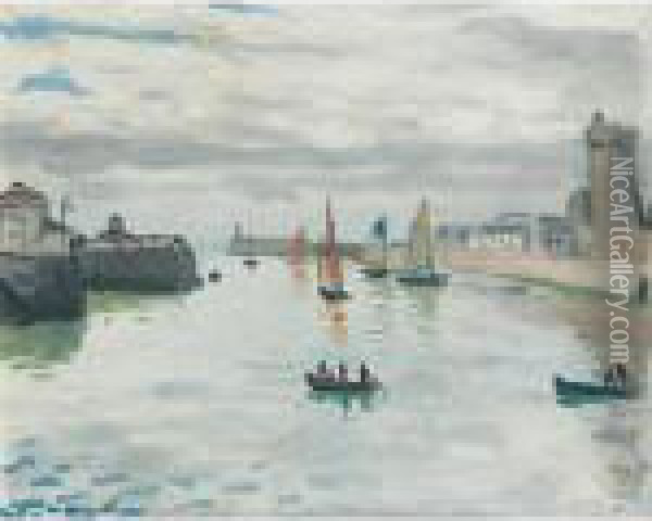 Le Port De La Chaume (les Sables D'olonne) Oil Painting - Albert Marquet