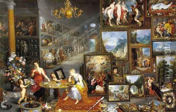 Allegory of Sight and Smell Oil Painting - Jan The Elder Brueghel
