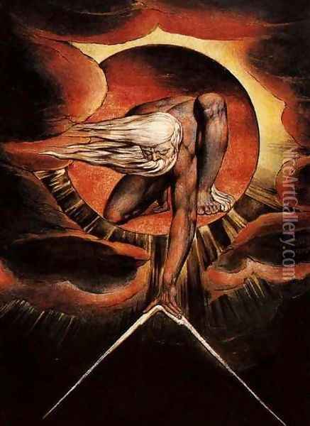 The Ancient of Days Oil Painting - William Blake