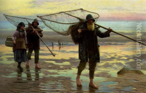 The Shrimpers Oil Painting - William Banks Fortescue