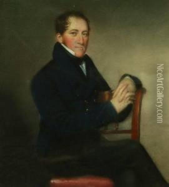 Portrait Of A Seated Gentleman Oil Painting - Ellen Wallace Sharples