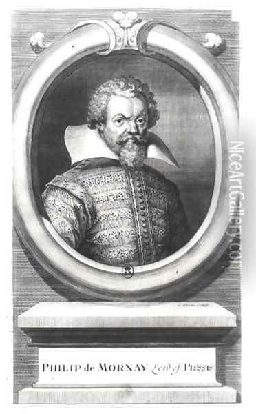 Philip de Mornay, Count of Plessis 1549-1623 Oil Painting - George Vertue