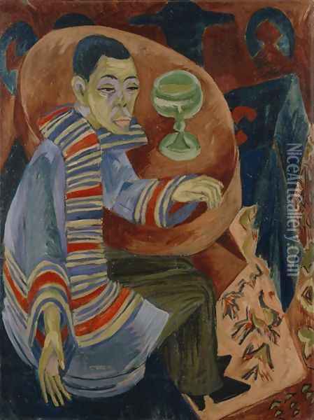 The Drinker Oil Painting - Ernst Ludwig Kirchner