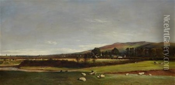 The Dublin Mountains From Templeogue Oil Painting - Erskine Nicol