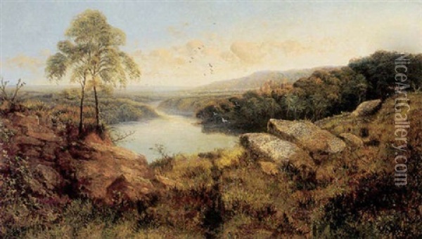 A View Of The River Avon Oil Painting - Edmund John Niemann