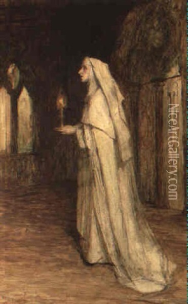 The Nun Oil Painting - Sir William Quiller Orchardson