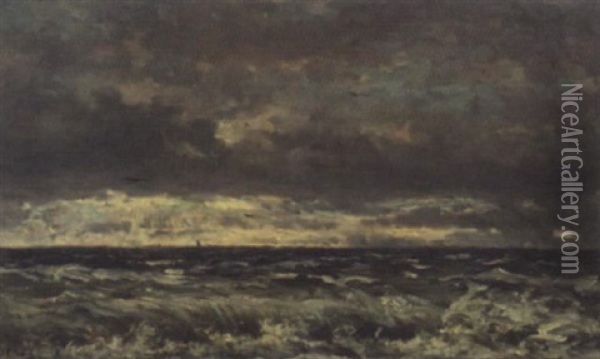 A Break In The Storm Oil Painting - Hendrik Willem Mesdag