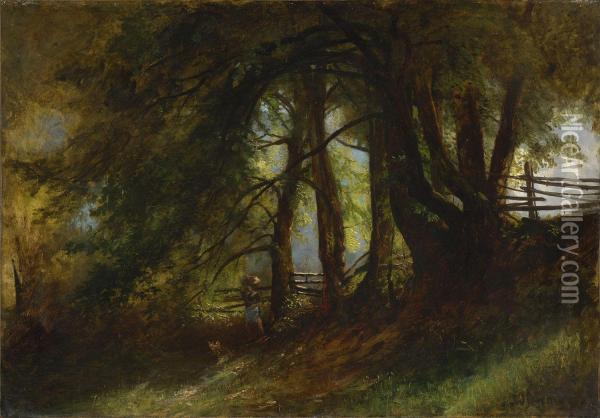 Im Wald Oil Painting - Johann Friedrich Hennings