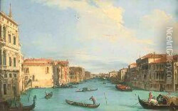 View Of The Doge's Palace And The Riva Degli Schiavone From Thebacino Oil Painting - (Giovanni Antonio Canal) Canaletto