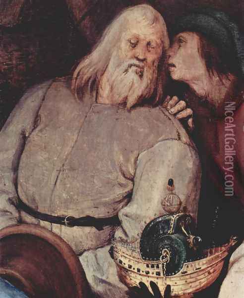 Adoration of the Magi, detail 1 Oil Painting - Pieter the Elder Bruegel