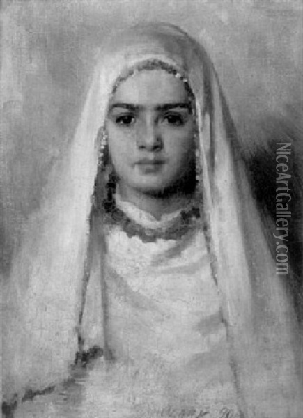 An Arab Girl Oil Painting - Joseph Clark