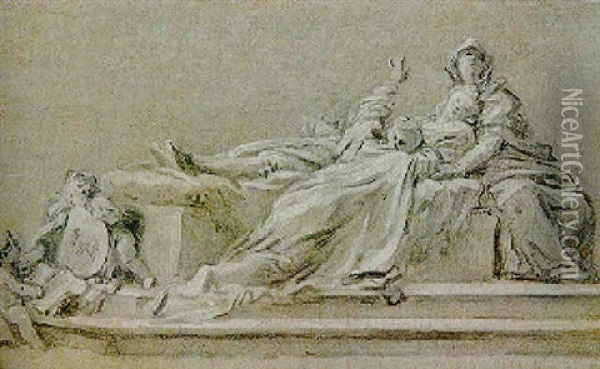 Scene De Mise Au Tombeau Oil Painting - Jean-Honore Fragonard