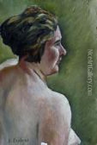 Femme Blonde / Femme Nue Oil Painting - Alfred Lesbros