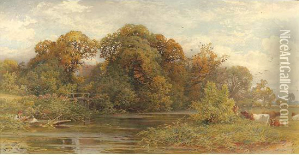 The Church Pool At Wargrave Oil Painting - William W. Gosling