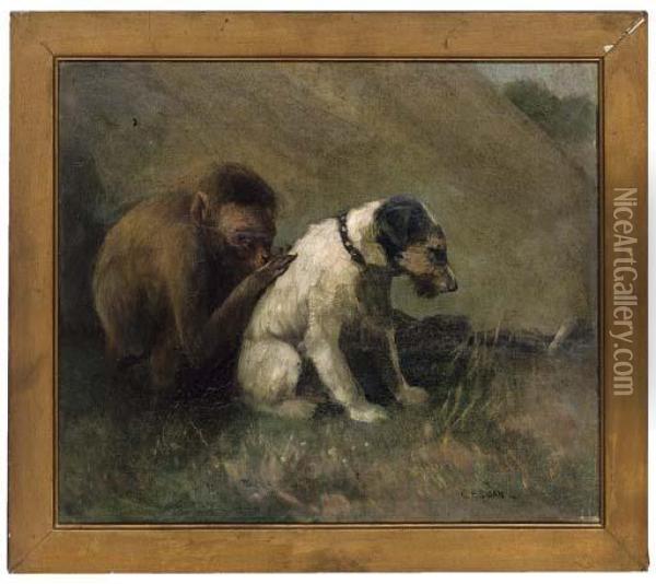 Best Of Friends Oil Painting - Cuthbert Edmund Swan