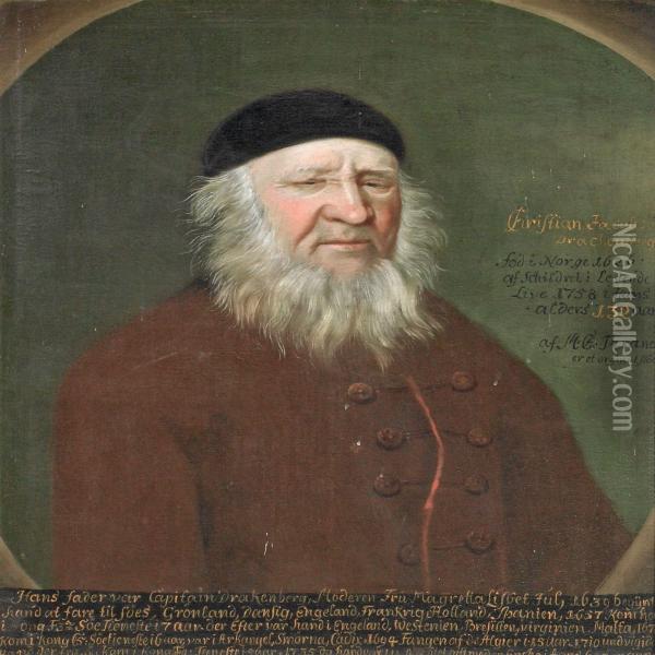 Portrait Of Drackenberg Oil Painting - Morten Thrane Brunnich