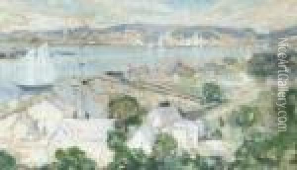 Gloucester Harbor Oil Painting - John Henry Twachtman