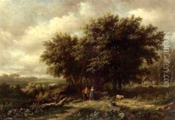 A Promenade In The Countryside Oil Painting - Willem Bodemann