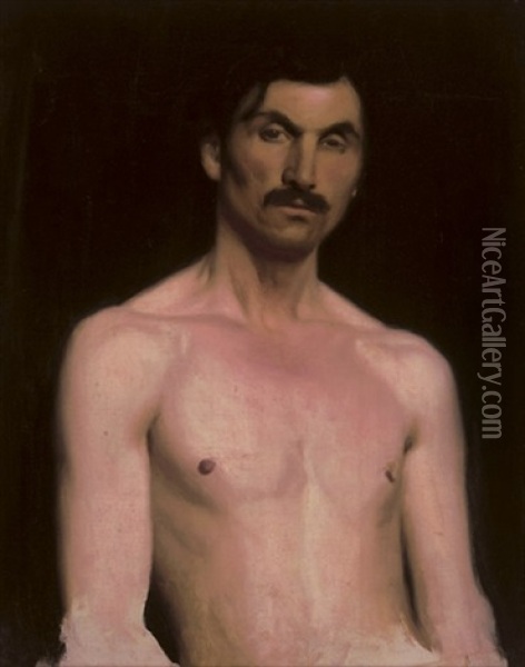 Self-portrait, Nude Oil Painting - John Henry Lorimer