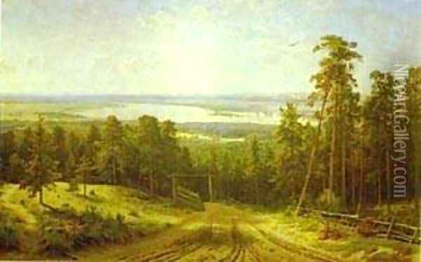 The Kama Near Yelabuga 1895 Oil Painting - Ivan Shishkin