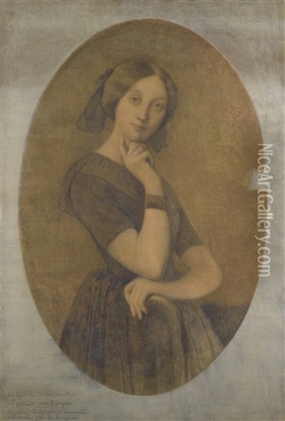 Portrait De La Comtesse D'haussonville Oil Painting - Jean-Auguste-Dominique Ingres