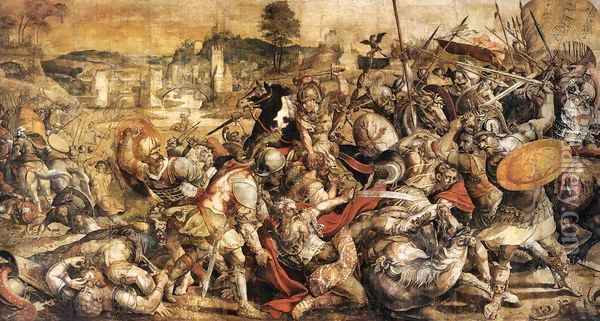 The Battle of the Ticino Oil Painting - Italian Unknown Master