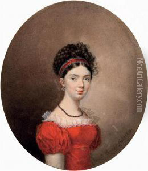 Portrait Of Countess Maria Ivanovna De Traversay Oil Painting - Carle Vernet