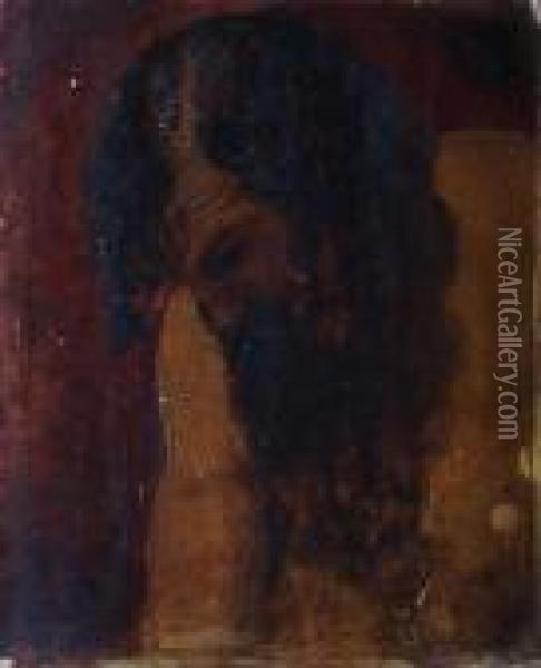Study Of A Bearded Man Oil Painting - William Etty
