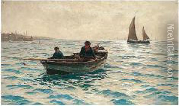 Fishing Lessons Oil Painting - Andrew Black