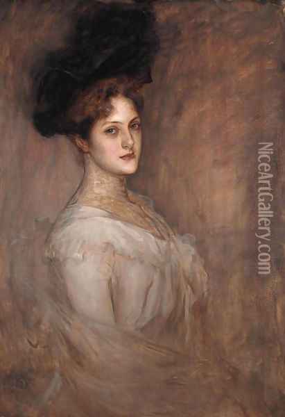 Portrait of a lady Oil Painting - Richard Gerstl