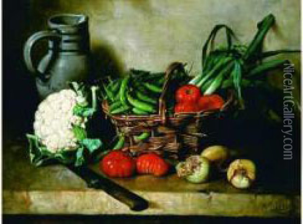 Panier De Legumes Oil Painting - Paul Lacroix